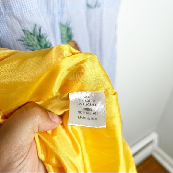 Autumn Adiegbo Blue Plaid Pineapple Fit & Flare Dress Size 6 - Picture 10 of 15